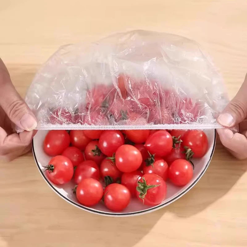 Bowls Elastic Plate Covers Kitchen Food Saver Bag Reusable Disposable Qme