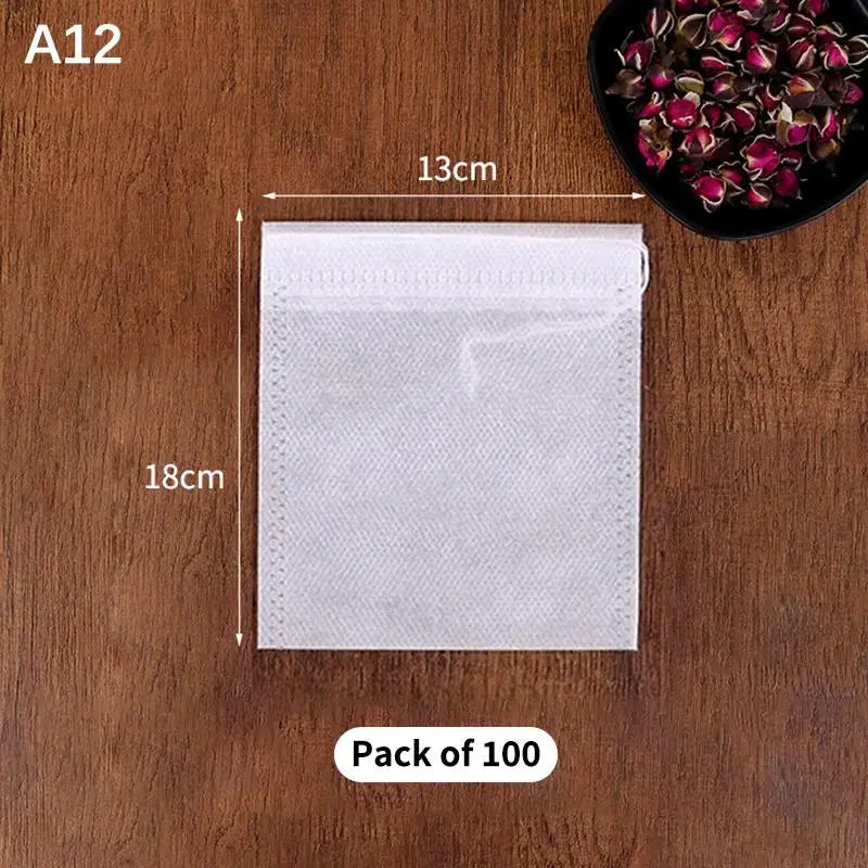 Tea Infuser Spice Loose Coffee Seal Filter Mesh Bag Disposable Pouch Qme A12