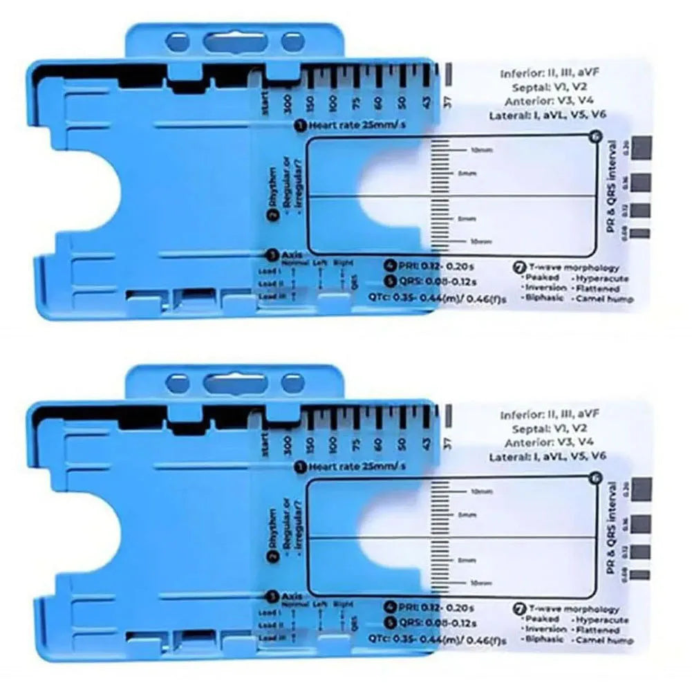 1/2pcs 7 Step Ruler Interpretation Measurement Tool Transparent Caliper Portable Ruler Card Tool Reference Guide Qme