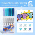 6Pcs Shiny Glitter Calligraphy Markers, Colorful Fluorescent Drawing Pens for DIY Painting Art Craft Stationery Supplies Qme white pen holder D