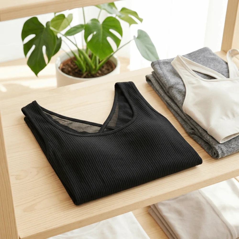 Fashion Sleeveless Mesh Splicing Top Deep V Neck Beach Wear Women Crop Top Summer Solid Color Women's Base Vest Party Qme