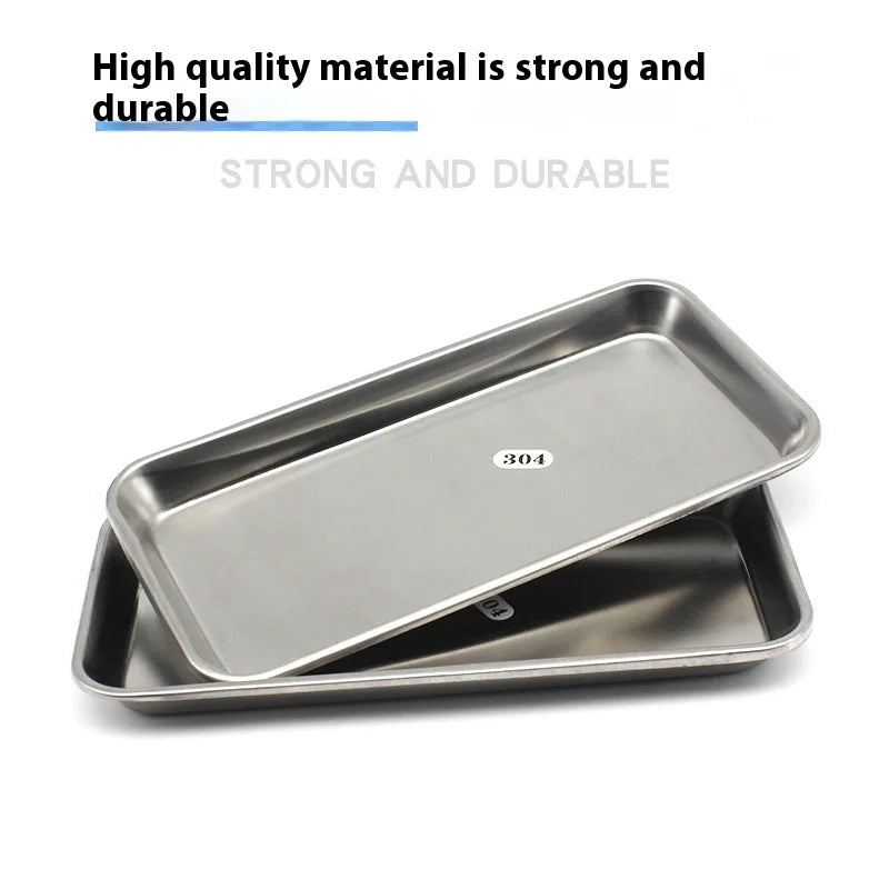 304 Stainless Steel Dental Tray Hospital Oral Instruments Storage Qme