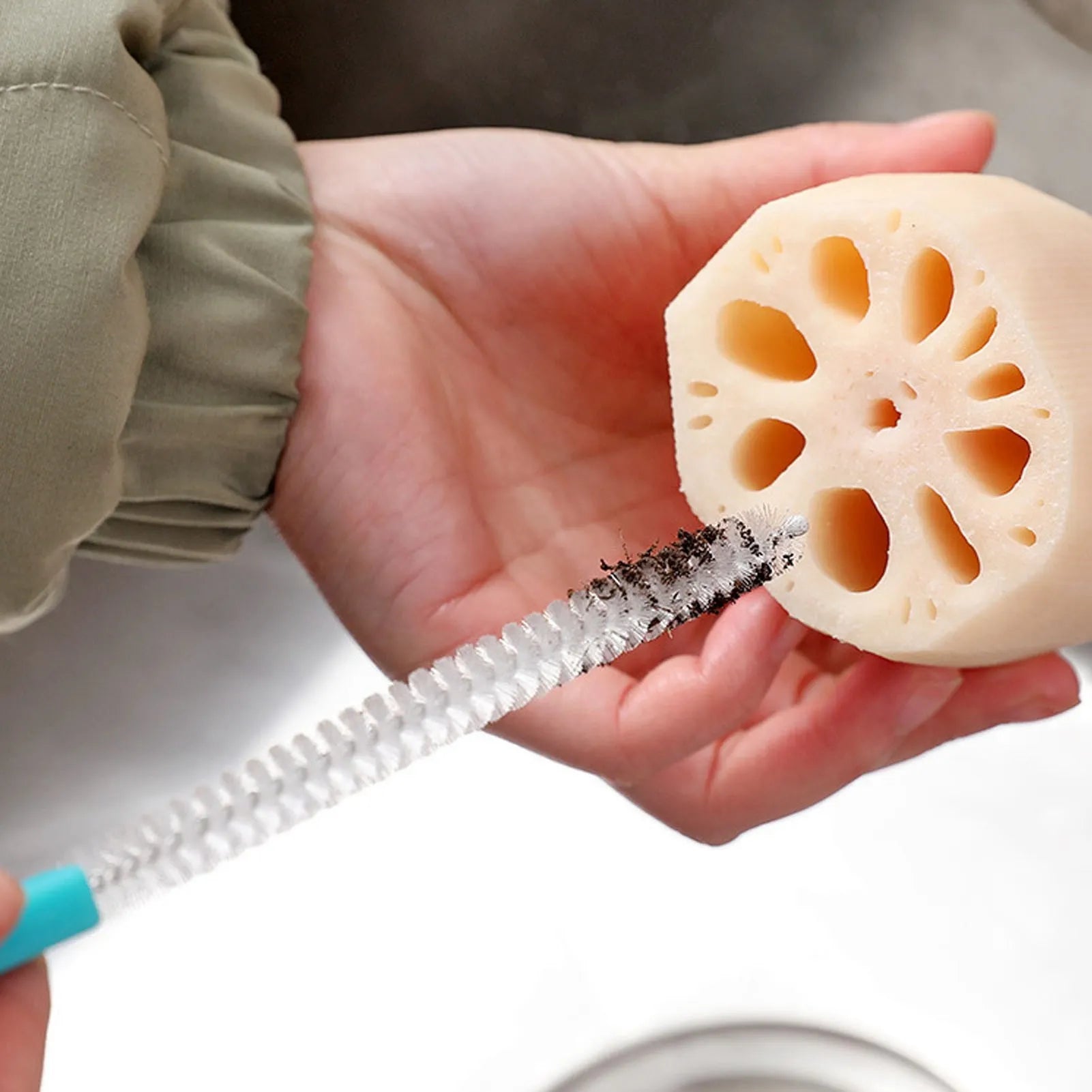 Extra Long Nylon Pipe Cleaning Brush Mini Drain Brush Flexible Tube Bottle Straw Cleaner for Sink Sewer Hole Kitchen Tool Qme