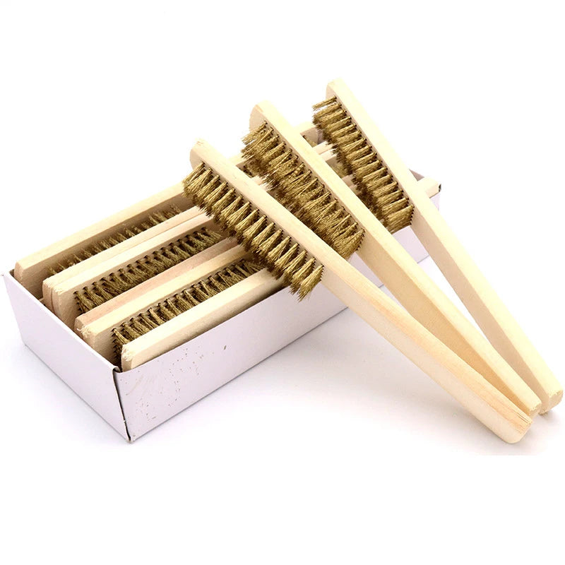 Wood Handle Brass Wire Copper Brush Industrial Devices Surface Inner Qme Default Title