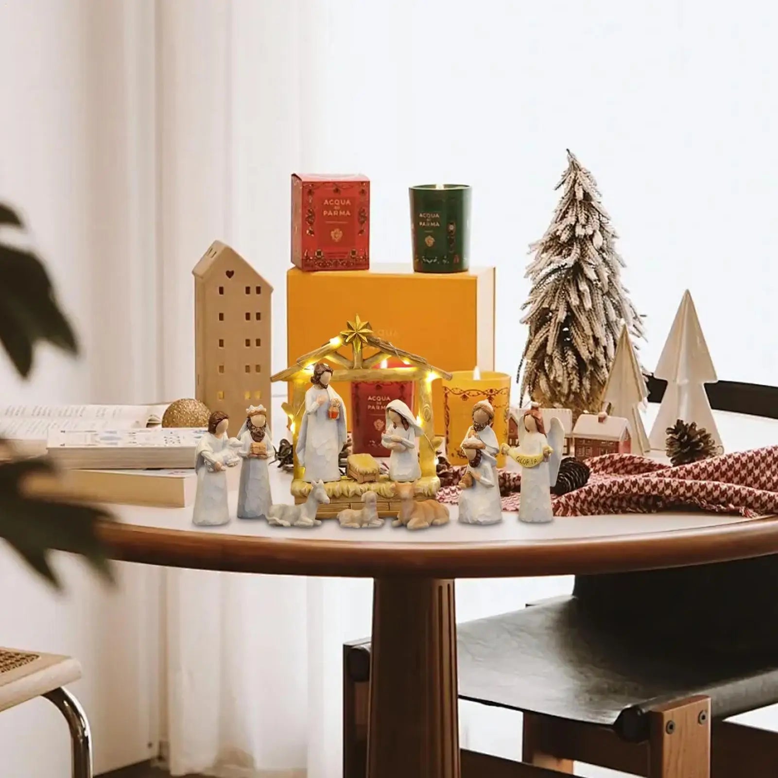 Christmas Nativity Scene Nativity Scene Jesus Statue Table Decor 12 Pieces Manger Statue Christmas Decorations For Home Bedroom Qme