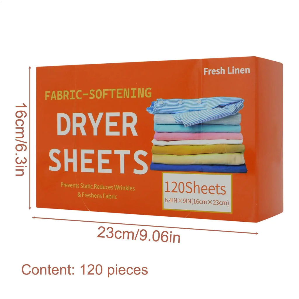 Fabric Softener Sheets 120 Pieces Scented Sheets for Washing Clothes Fabric Smoothing Tablets for Dryer Apartment Washer Qme