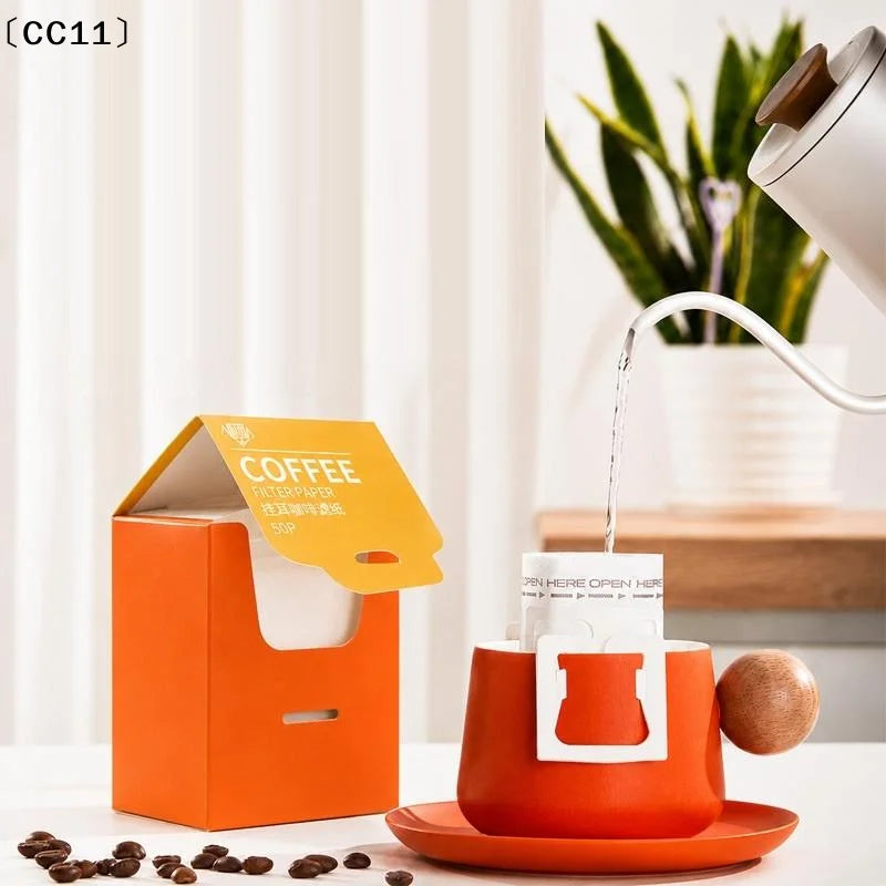25 Disposable Hanging Ear Coffee Filters Food Grade Portable Espresso Qme