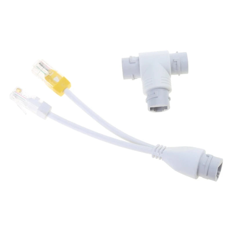 5pcs Reliable 2 In 1 POE Splitter For Networks Monitoring System RJ45 Connector For Simple Networks Build Superior Transmission Qme 5pcs
