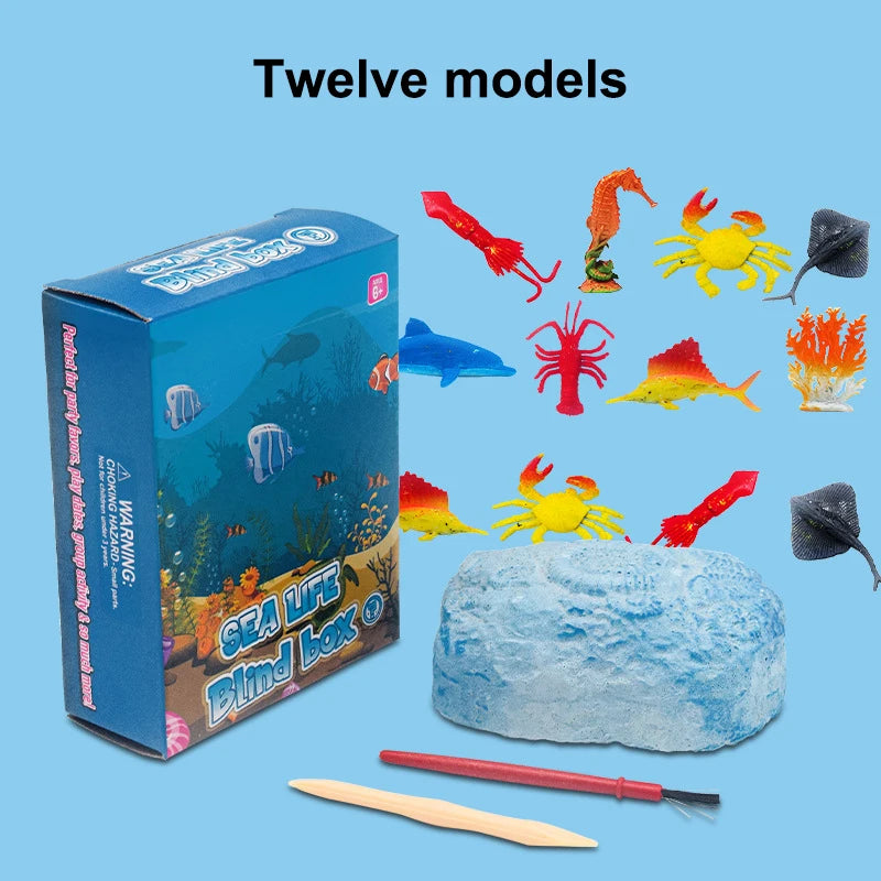 Educational Handmade Toys Ocean Animal Gemstone Dig Kid Qme
