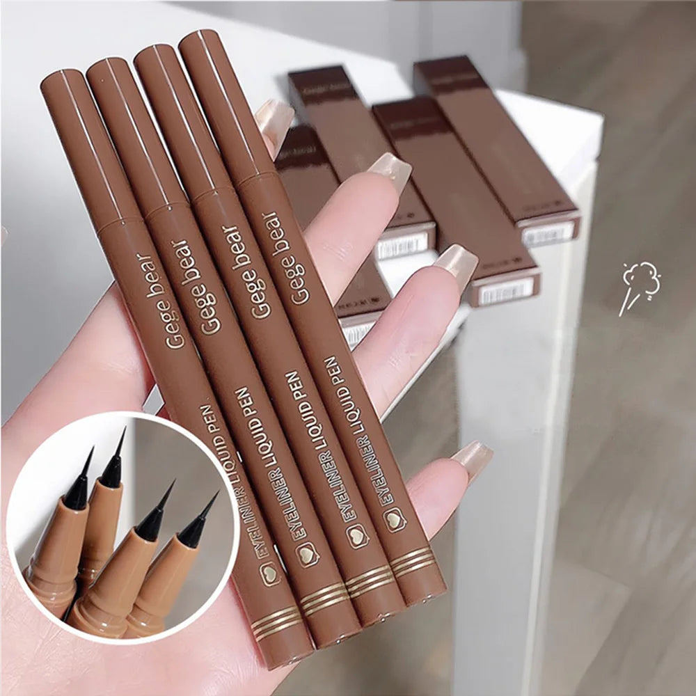 Gege Bear Liquid Eyeliner Pen Waterproof, Smudge-proof, Fast and Precise Makeup, Quick and Smooth Drying Qme