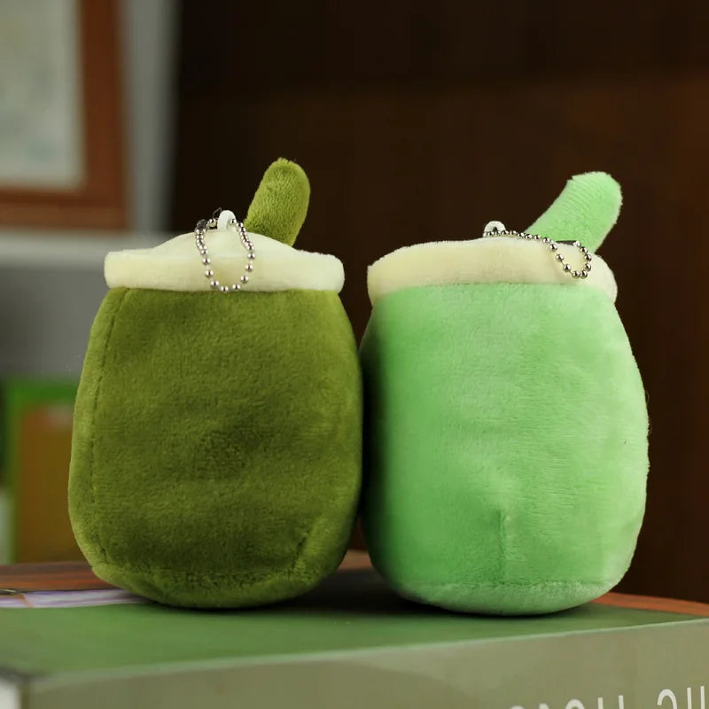 Boba Milk Tea Cup Plush Pillow Imitation Fruit Stuffed Toy Creative Qme