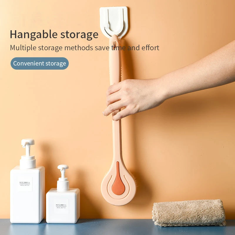 Long Handle Bath Brush Soft Hair Back Ball Bathroom Body Brushes Mud Qme