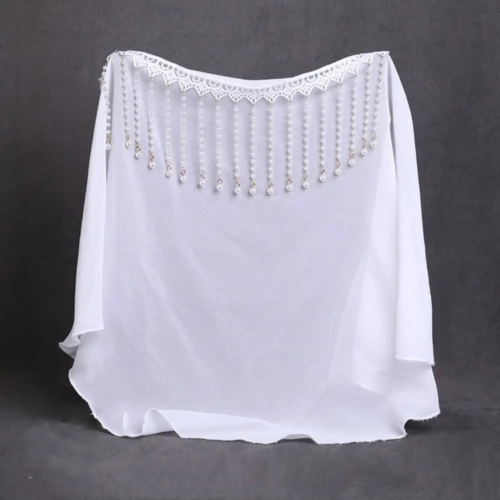 Elegant Ancient Headwear Hanfu Face Veil Crystal Tassel Covering Qme J