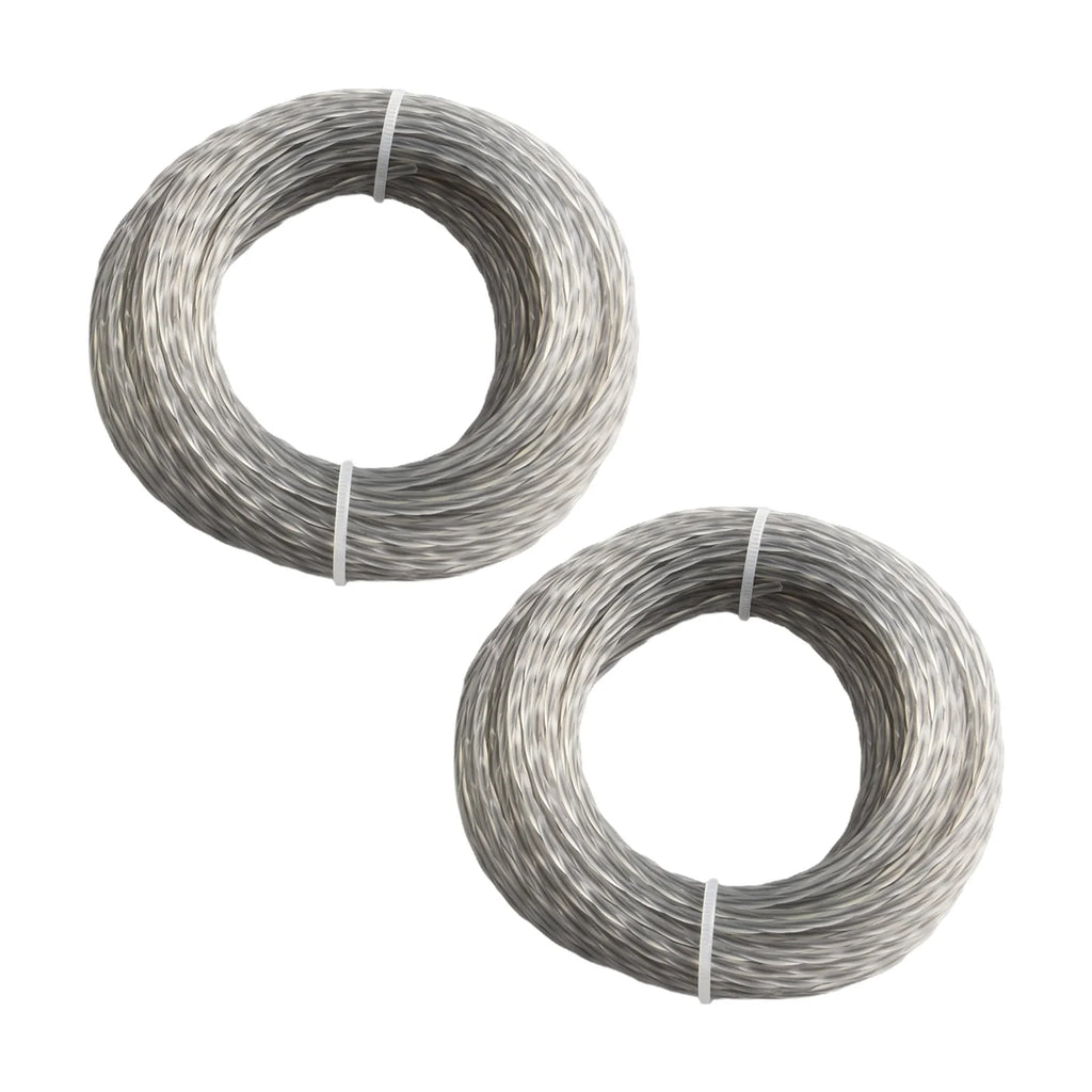 2 Rolls 15M 2.0/3.0mm Trimmer Nylon thread Rope Core-Reinforced Grass Trimmer Line 2.0- 3.0 Mm X 15m(30m) Line Spool Qme