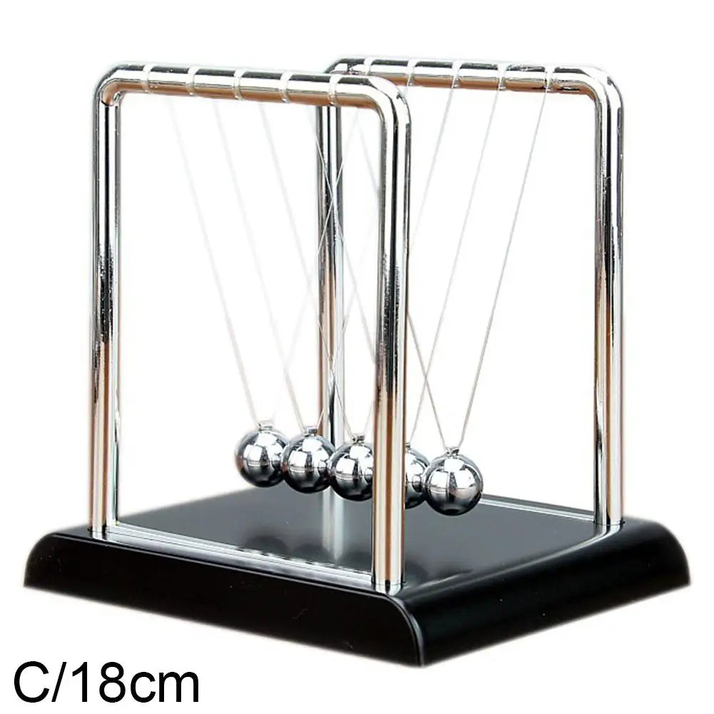Newton's Cradle Balance Ball Steel Pendulum Motion Toy for Physics Science Education Stress Relief Desk Christmas Home Decor Qme 18cm
