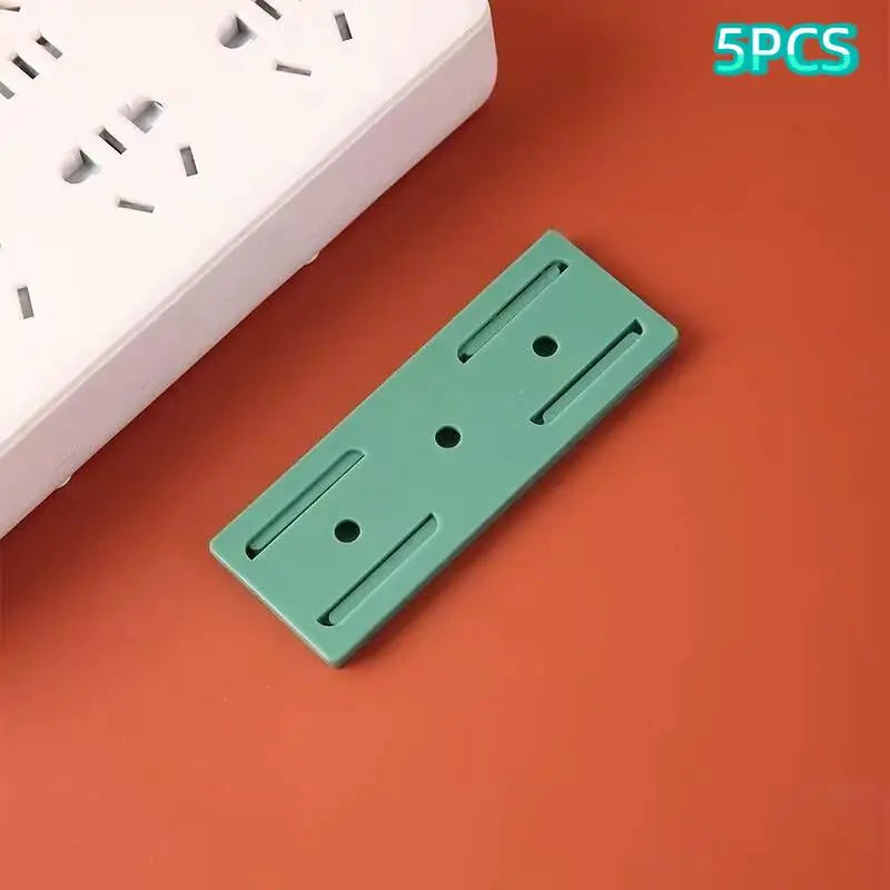 Ultra-Strong Adhesive Power Strip Holder – No Drill Space-Saving Wall Mount With Cable Management For Home & Office Qme A