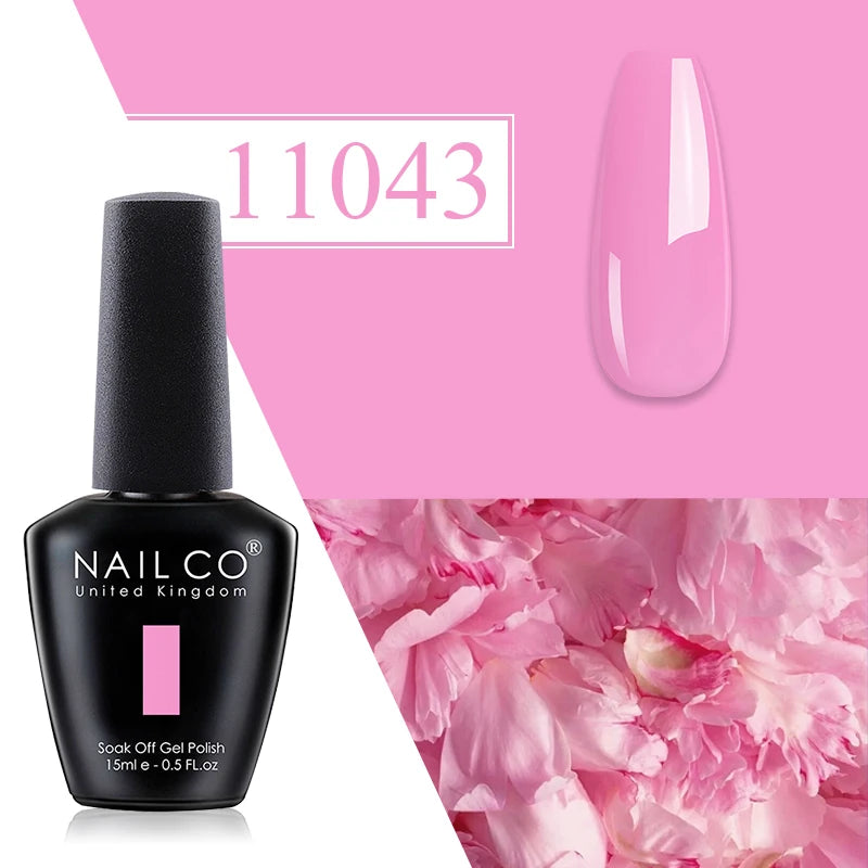 Nailco Jelly Gel Nail Polish Transparent Varnishes 44 Colors Red Pink