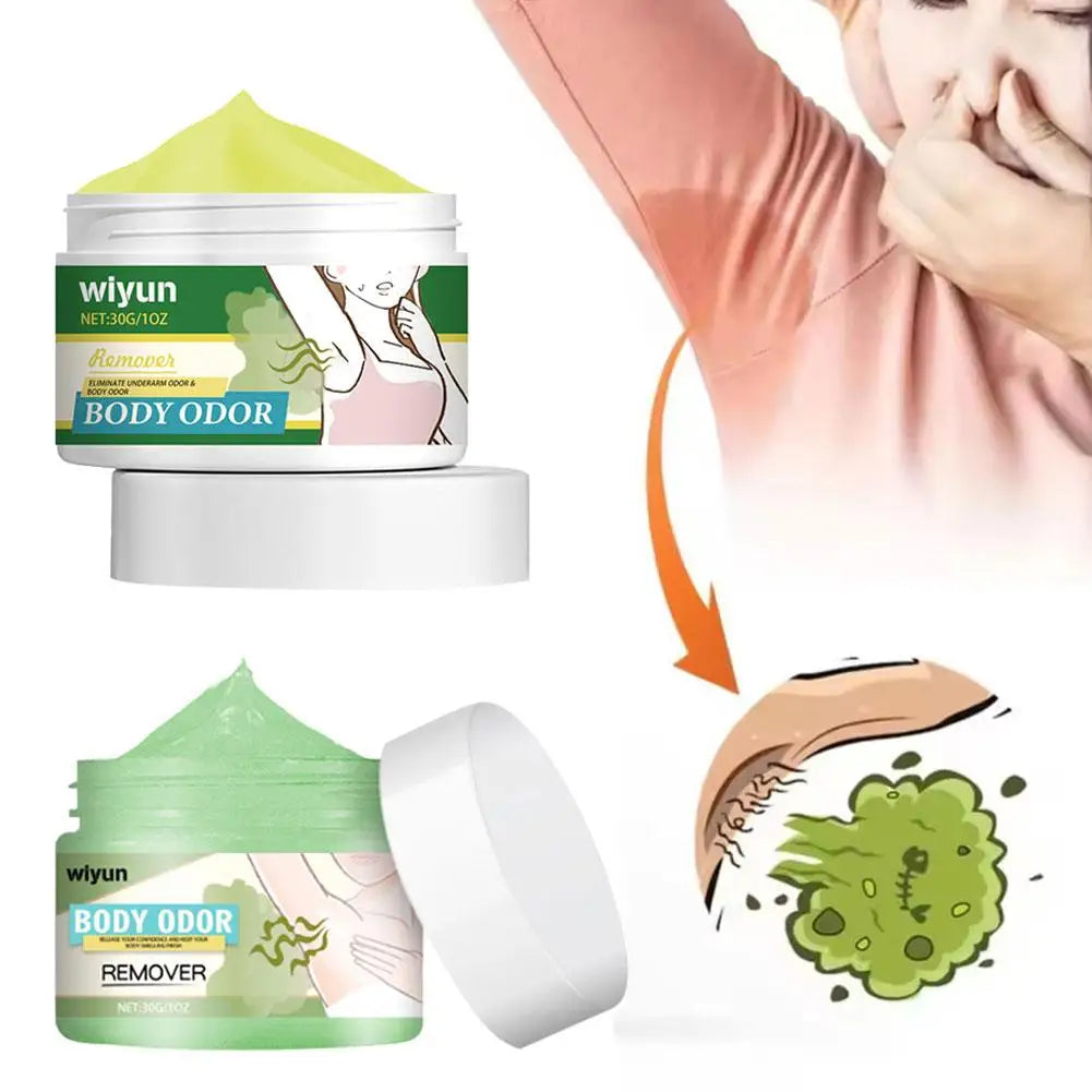 Body Odor Remover Cream Effectively Remove Sweat Refreshing Deodorant Qme