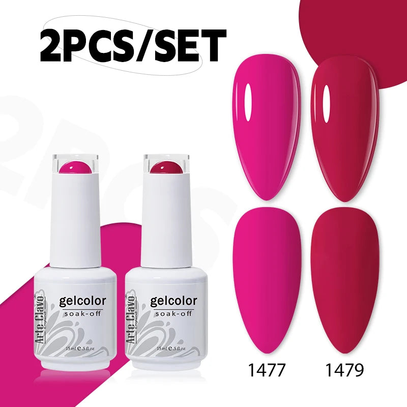 Arte Clavo Gel Nail Polish Base Primer Coat Mix Manicure Semi Qme 1477-B-1479-B