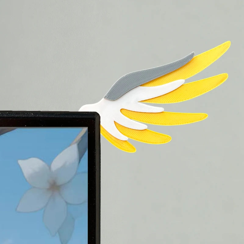 Screen Decoratorreduce Stress Home Office Wings Monitor Decorative Qme