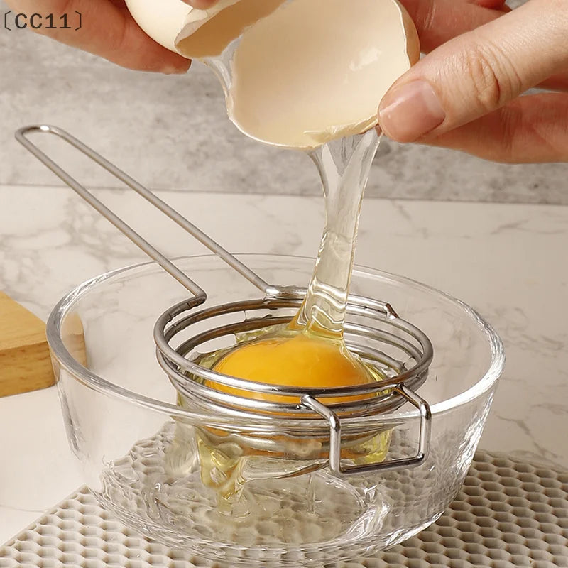 CC11Premium Stainless Steel Egg Yolk Separator Effortless White Qme