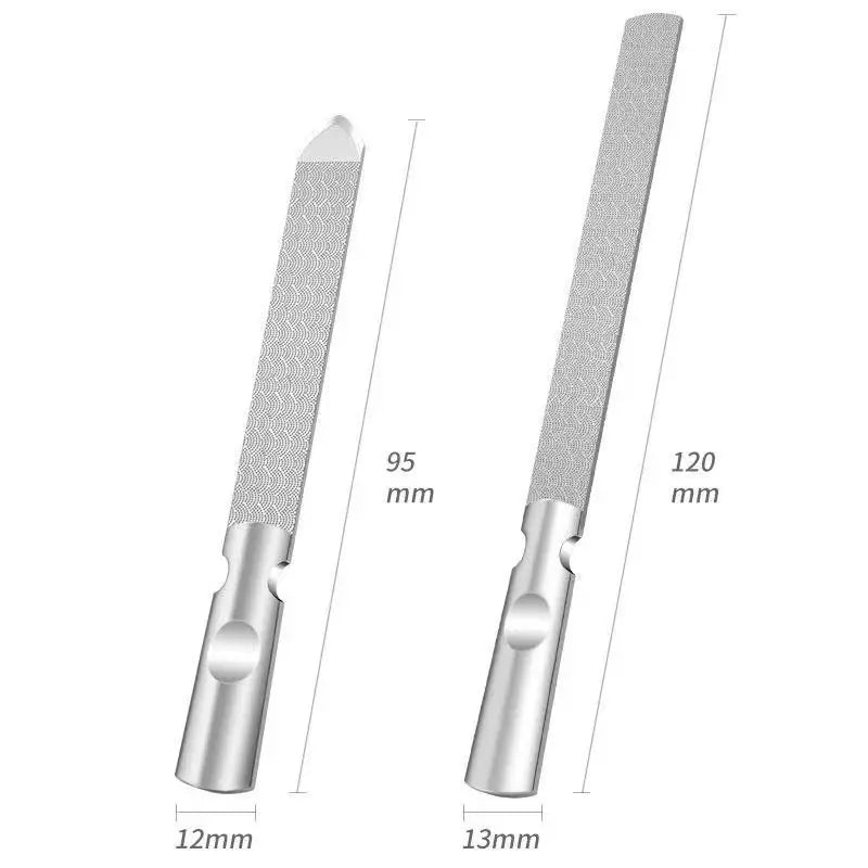High-quality Double Sided Nail Files Stainless Steel Manicure Qme