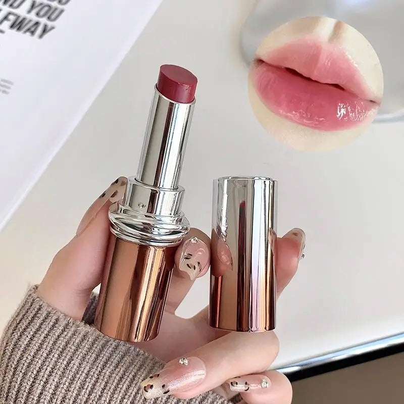 Glossy Mirror Lipstick Gege Bear Red Brown Shade Moisturizing Qme