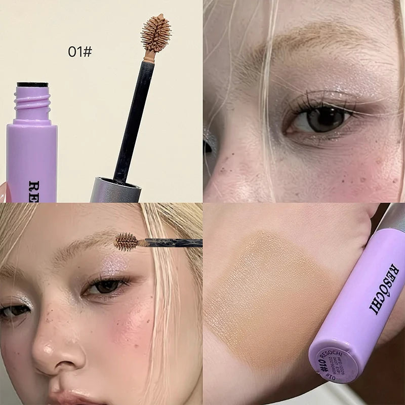 Low-saturation Purple Brown Eyebrow Tint Mascara Non-Smudge Natural 3D Waterproof Quick-Drying Eyebrow Dyeing Cream Cosmetics Qme 01 Light Brown 3g