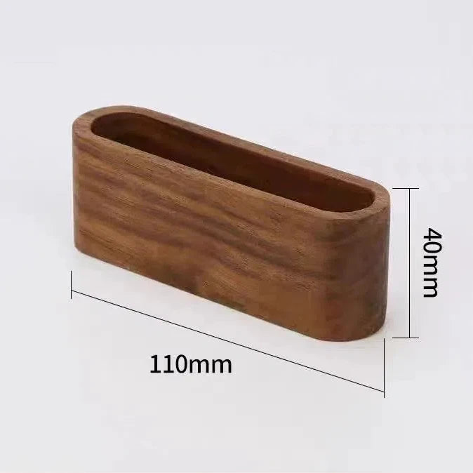 Wooden Business Card Holder Note Display Rack Office Supplies Qme Brown