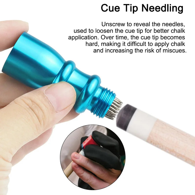3-in-1 Cue Tip Repair Tool Billiards Accessories Equipment Pool Qme