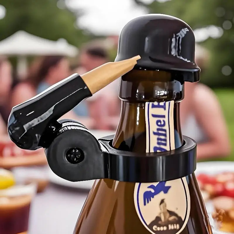 Helmet Shaped Soldier Salute Beer Bottle Cap Food Grade Reusable Qme