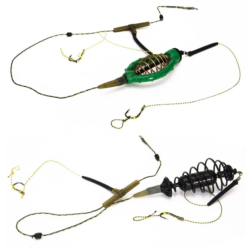 Fishing Bait Cage Fish Lure Copper Trap Basket Feeder Holder Carp Qme