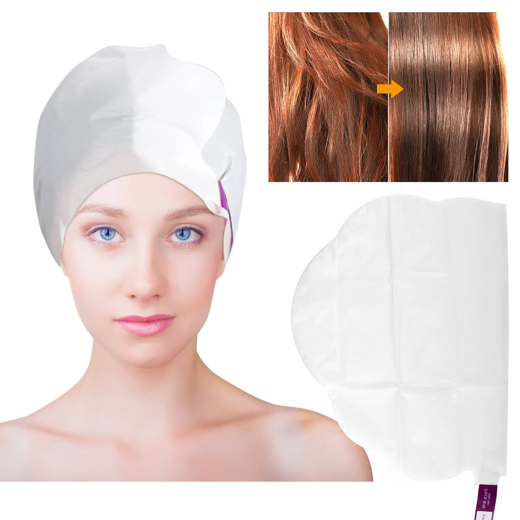 Steam Hair Mask Quick Repair Hair Mask Moisturizing Softens Hair Care Mask Hair Deep Conditioning Treatment Steam Hair Mask Cap Qme