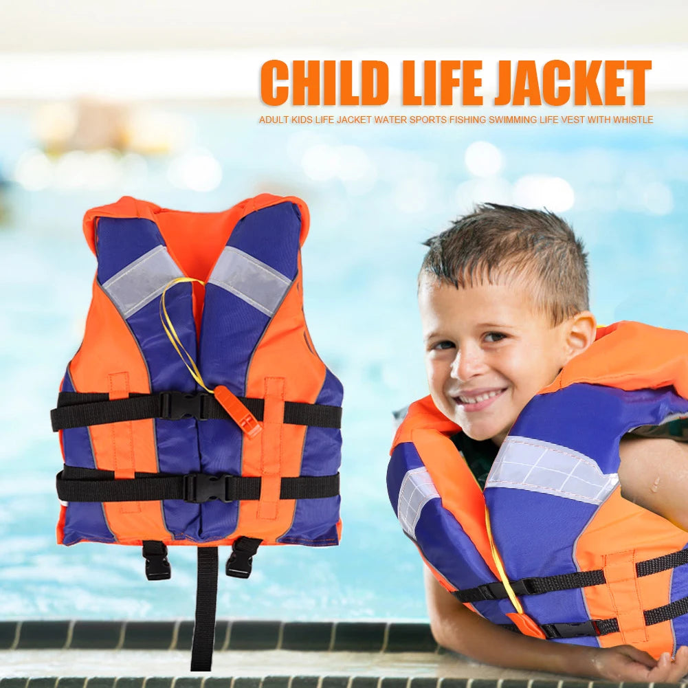 Neoprene Kids Buoyancy Vest Water Sports Child Fishing Rafting Surf Boats Sailing Safety Life Jacket Girls' Swimsuit Lifeguard Qme