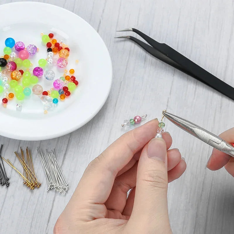 200pcs/lot 20 25mm Copper Ball Head Pins Handmade For DIY Jewelry Making Findings Supplies Accessories 7 Colors Qme