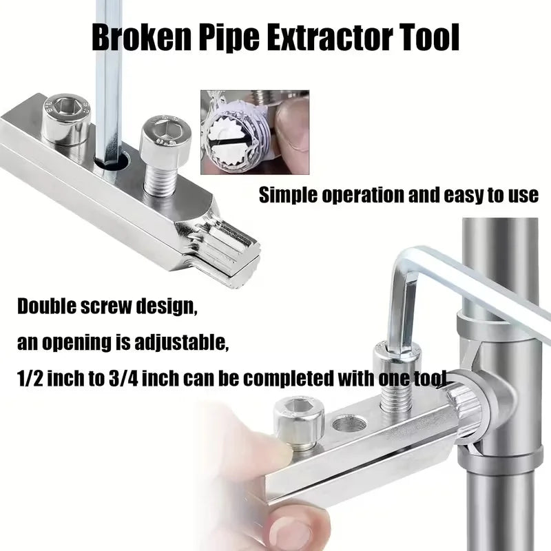 New Faucet Angle Valve Broken Wire Extractor Tool for Faucet Angle Valve Wire Remover Tool Portable Tap Water Pipe Repair Kit Qme