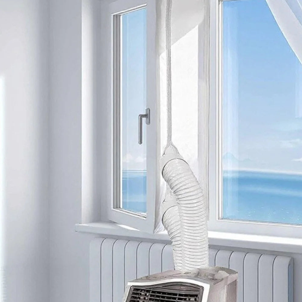 Portable AC Window Seal Kit Sliding Window Vent Cloth For Air Conditioner Hose Insulation Energy Saving Sealing Accessories Qme