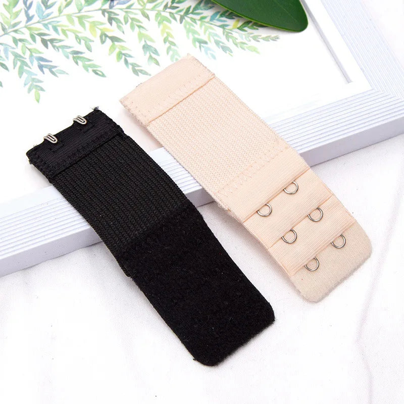 2 Hook Bra Extender Women's Elastic Extension Strap Clip Expander Qme