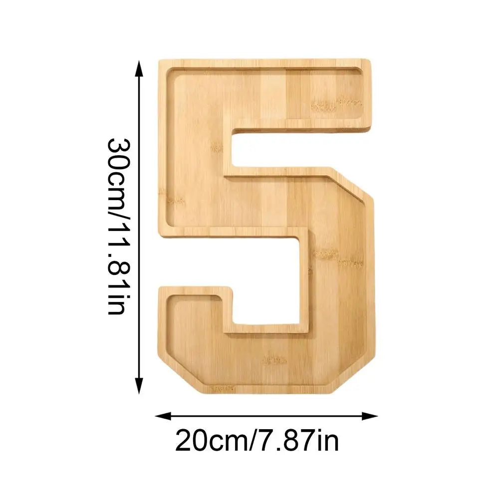 Numbers Party Food Reusable Fruit Display Platter Charcuterie Tray Qme C China Mainland