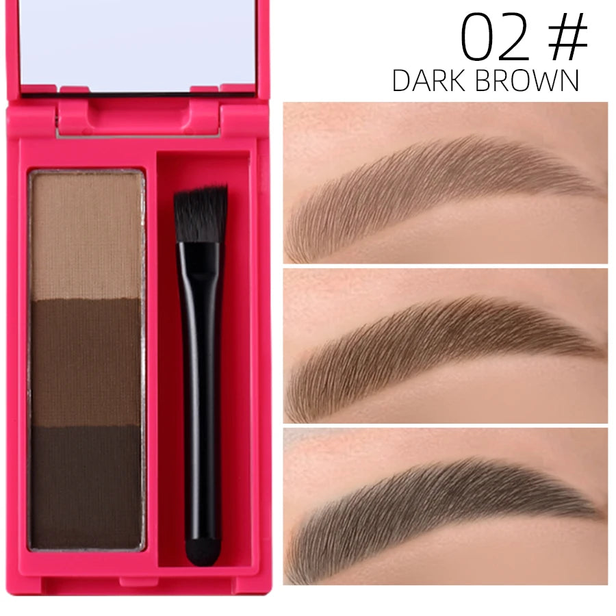 Waterproof Professional Eyebrow Powder Black Brown Coffee Lasting Qme 02