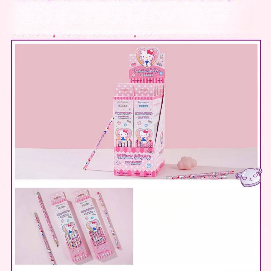 Hello Kitty Pencil Student Hello Kitty HB Triangular Pencil for Beginners: Drawing, Writing, and Sketching Qme 2 Random Single Box
