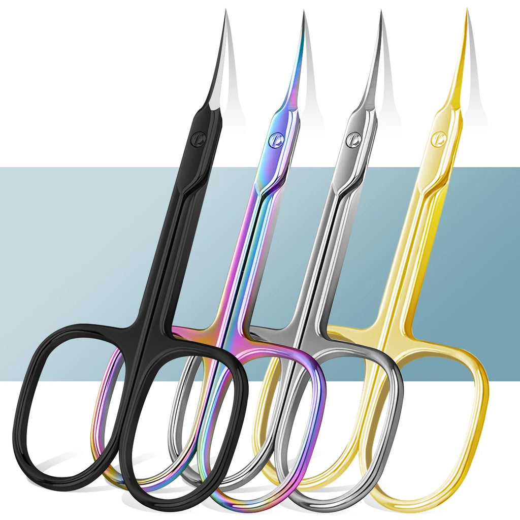 Russian Manicure Scissors Curved Tip Nail Grooming Shears Qme