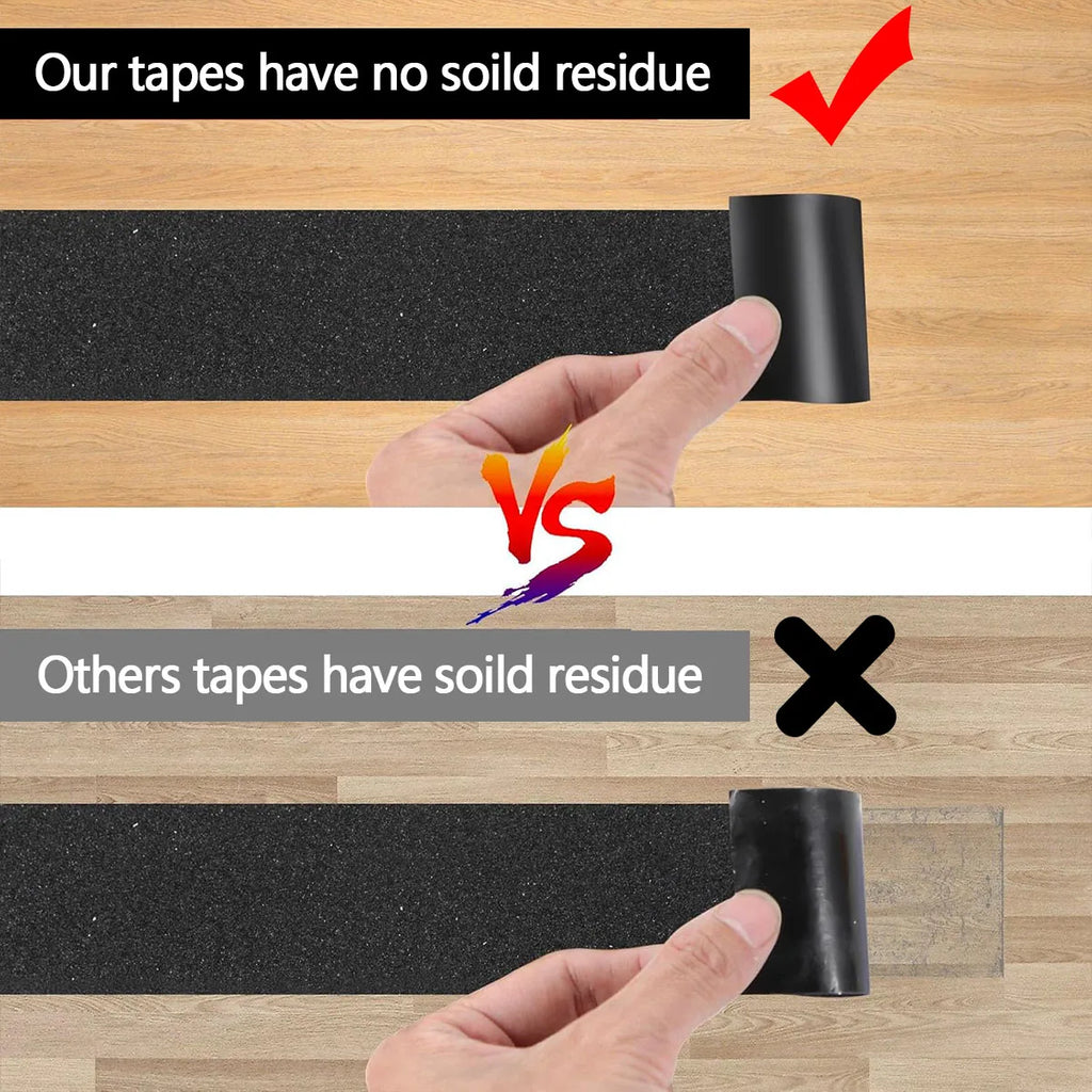 5M Black Frosted Anti-slip Tape Anti-frosted Slip Strip for Stair Self-adhesive Bathroom Floor Steps Waterproof Non-slip Warning Qme