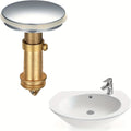 Universal bathroom sink stopper, spring-loaded drain plug, sink drain plug Qme Golden 1pc