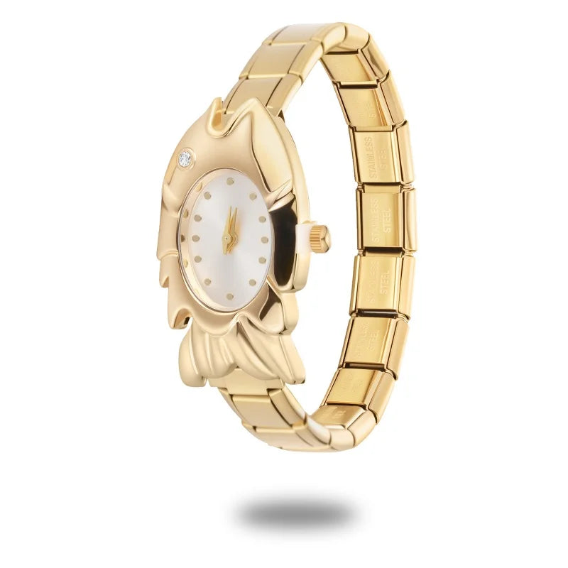 Wholesale Men Women's DIY Width Italian Elastic Charm Stainless Fish
