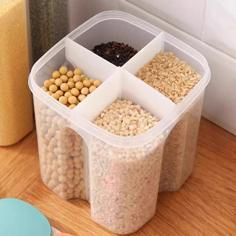 Four Grains Transparent Storage Crisper Kitchen Supplies Qme