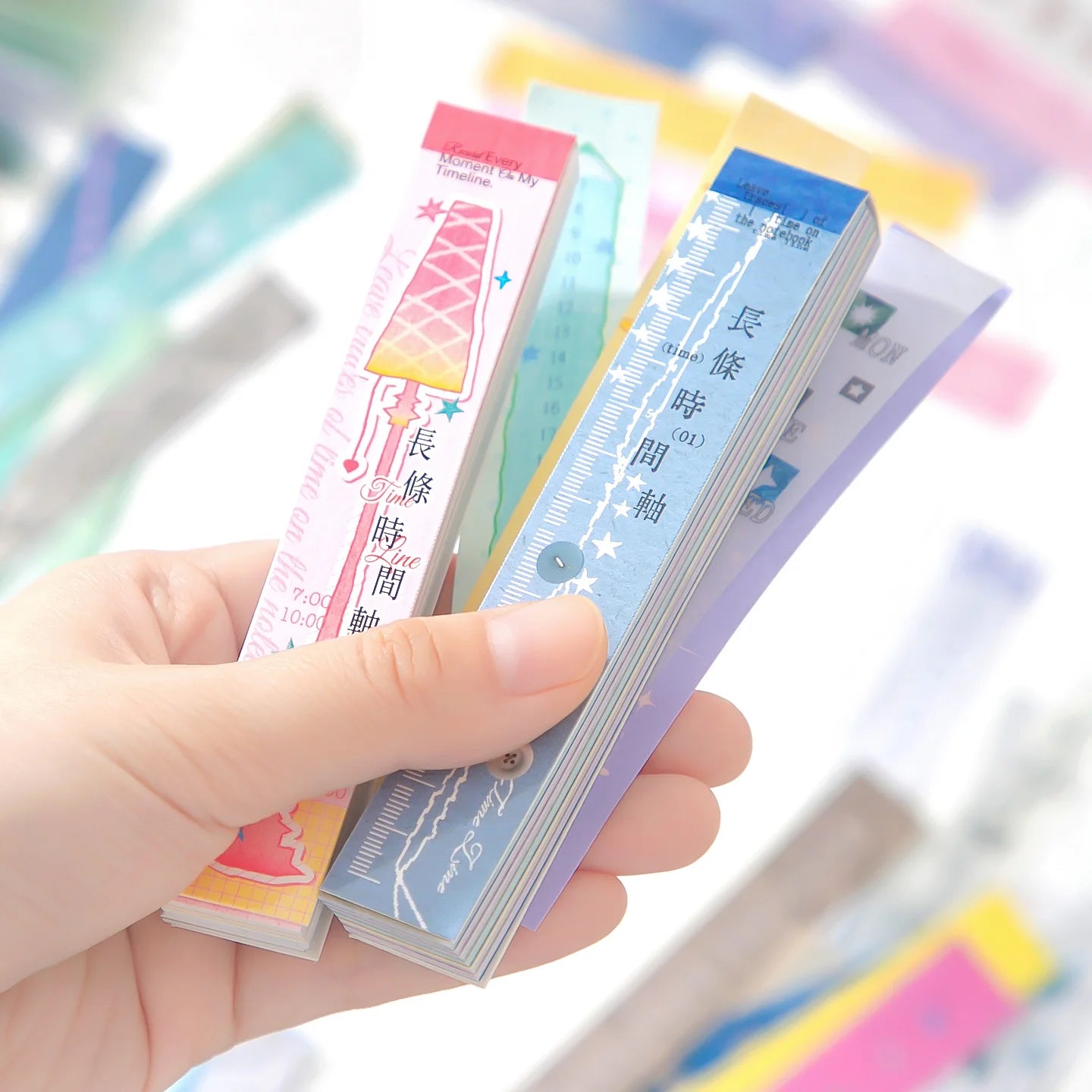 36 Pcs Long Timeline Series Colored Background Paper DIY Diary Decoration Scrapbooking Junk Journal Stationery Supplies Notepad Qme C-72 Pcs