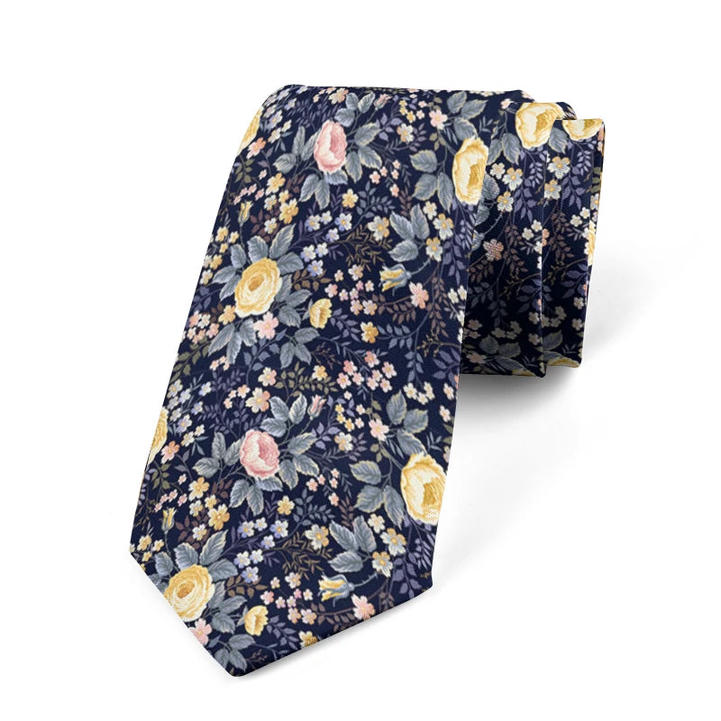 Fashionable Personality Floral Tie Interesting Japanese Men's Qme style10