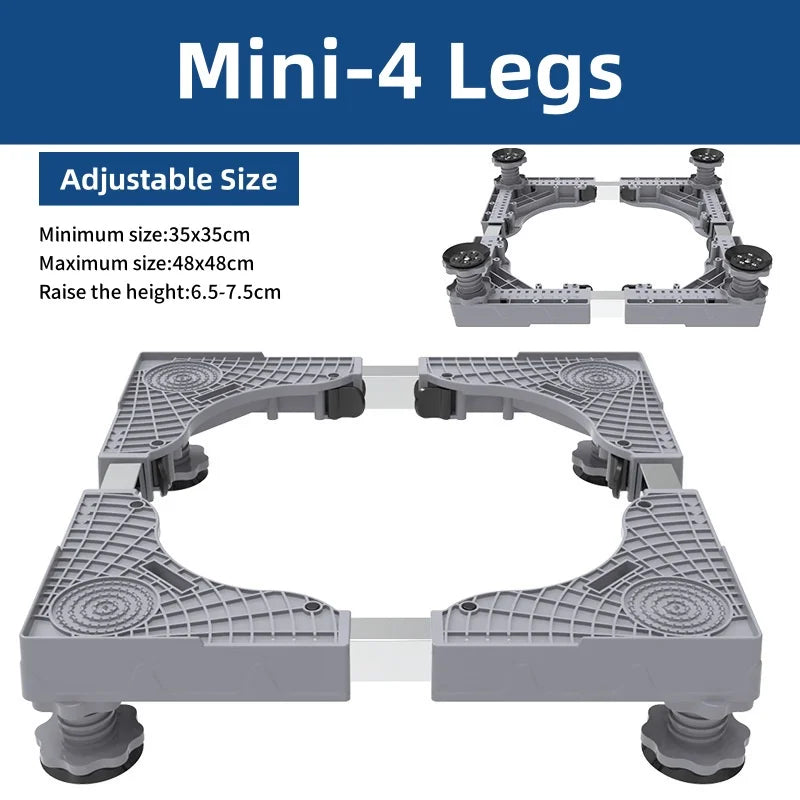 Washing Machine Mobile Bracket Wave Wheel Drum Universal Lifting Multifunctional Shock-absorbing and Height Increasing Base Pad Qme Mini-4 legs