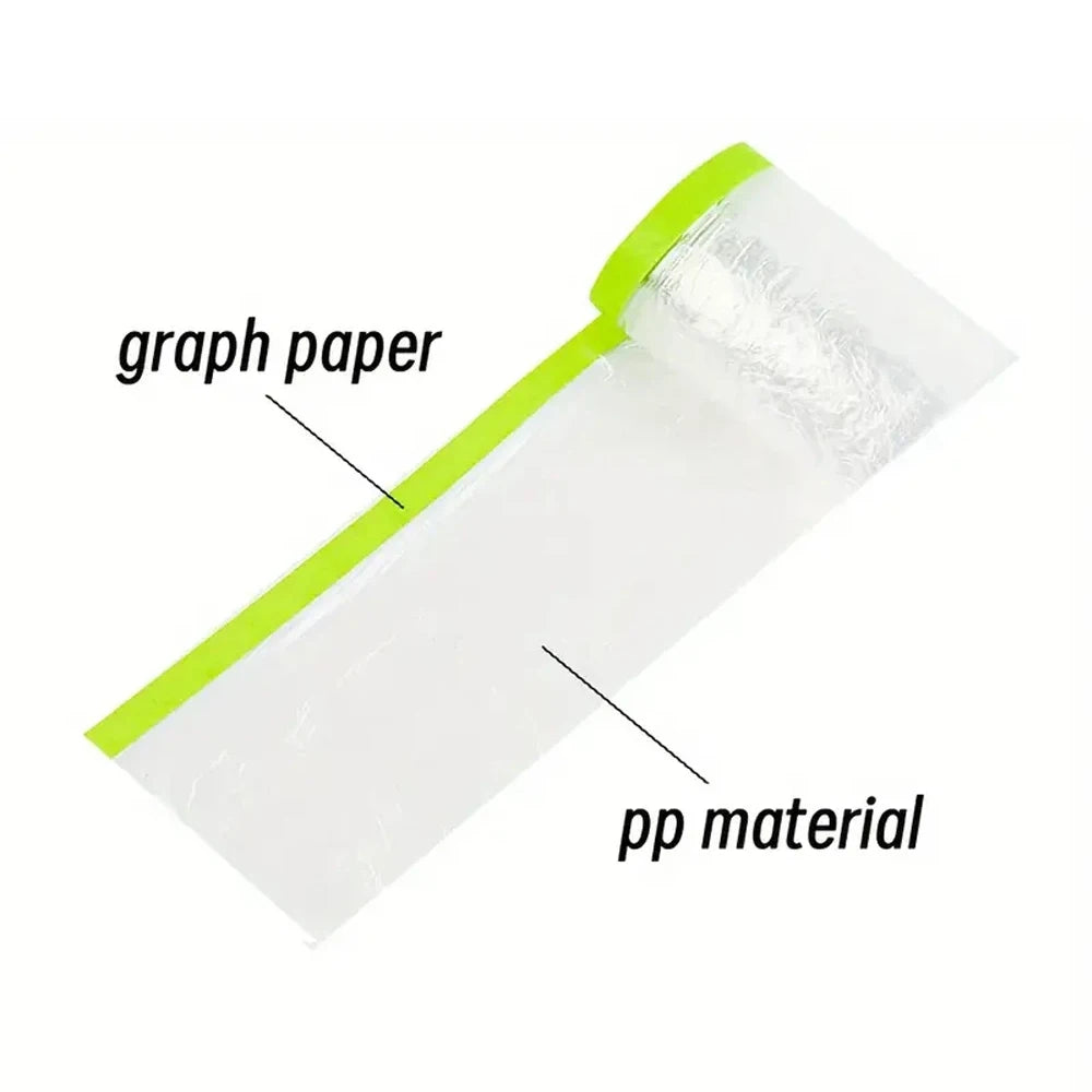 3 Sizes Pre-Taped Electrostatic Adsorption Masking Film for Spray Painting Switch Elevator Buttons Protector Covering Sheet Qme 1 Roll 10cmx20M
